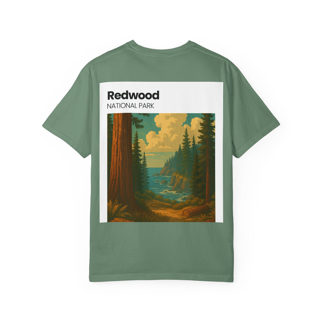 Redwood National Park landscape T-Shirt | Vintage nature scene