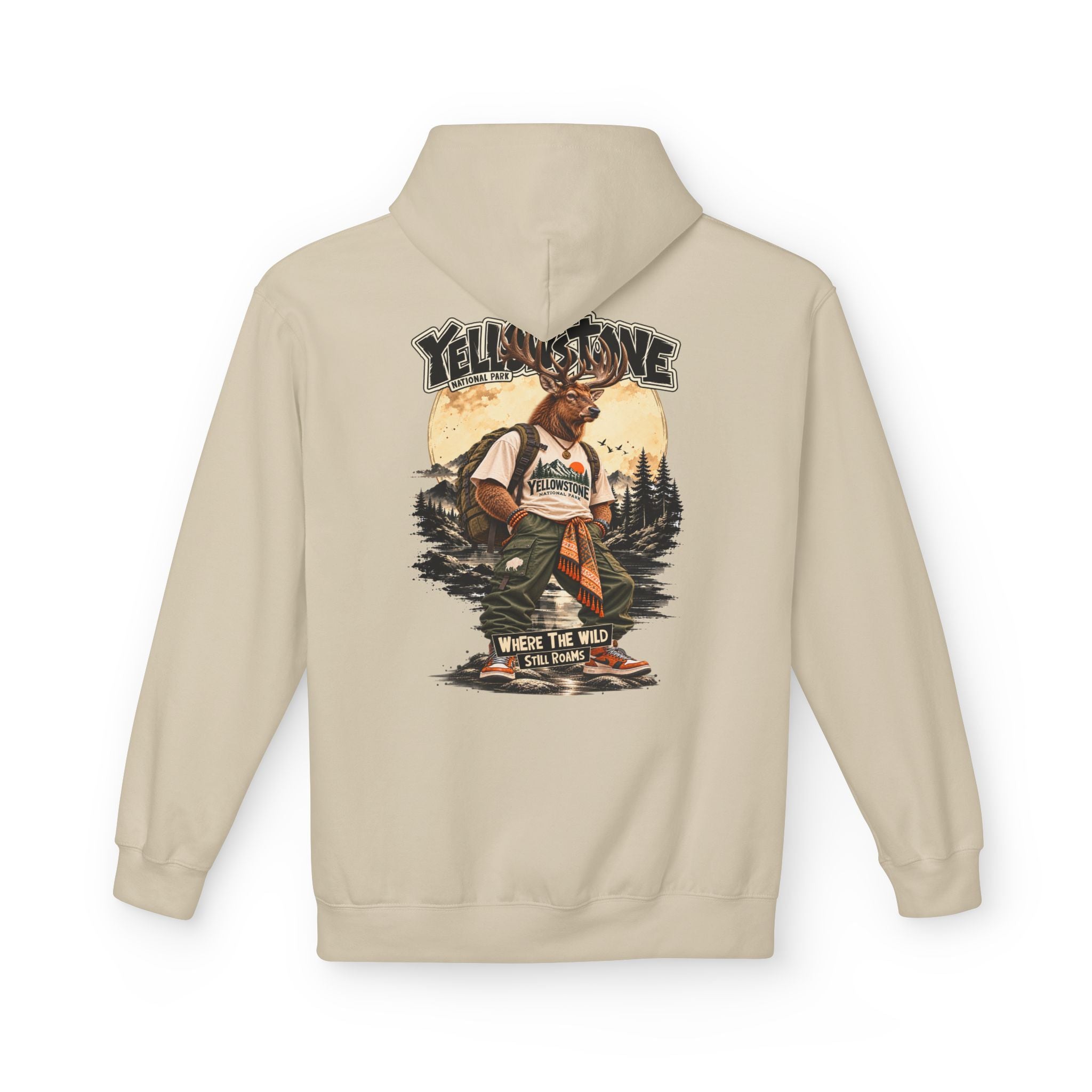 Yellowstone Elk – Where the Wild Still Roams Hoodie Model1