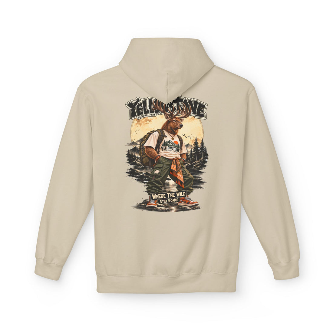 Yellowstone Elk – Where the Wild Still Roams Hoodie Model1