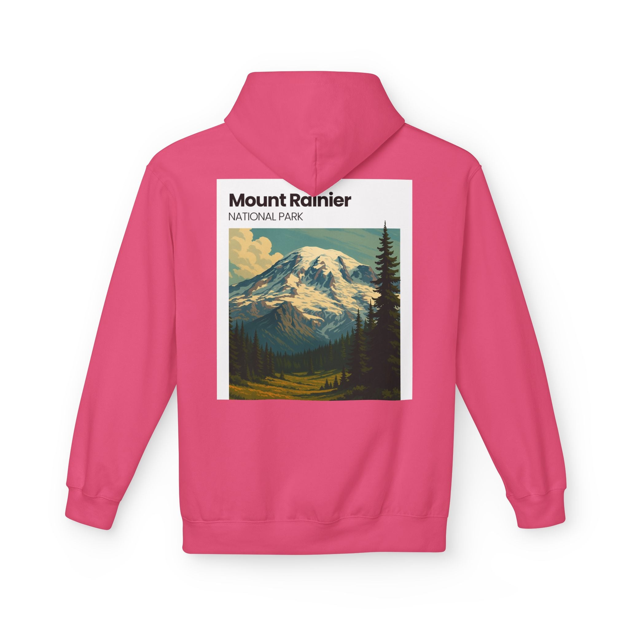 Mount Rainier National Park Hoodie | Vintage Landscape Mountain Design