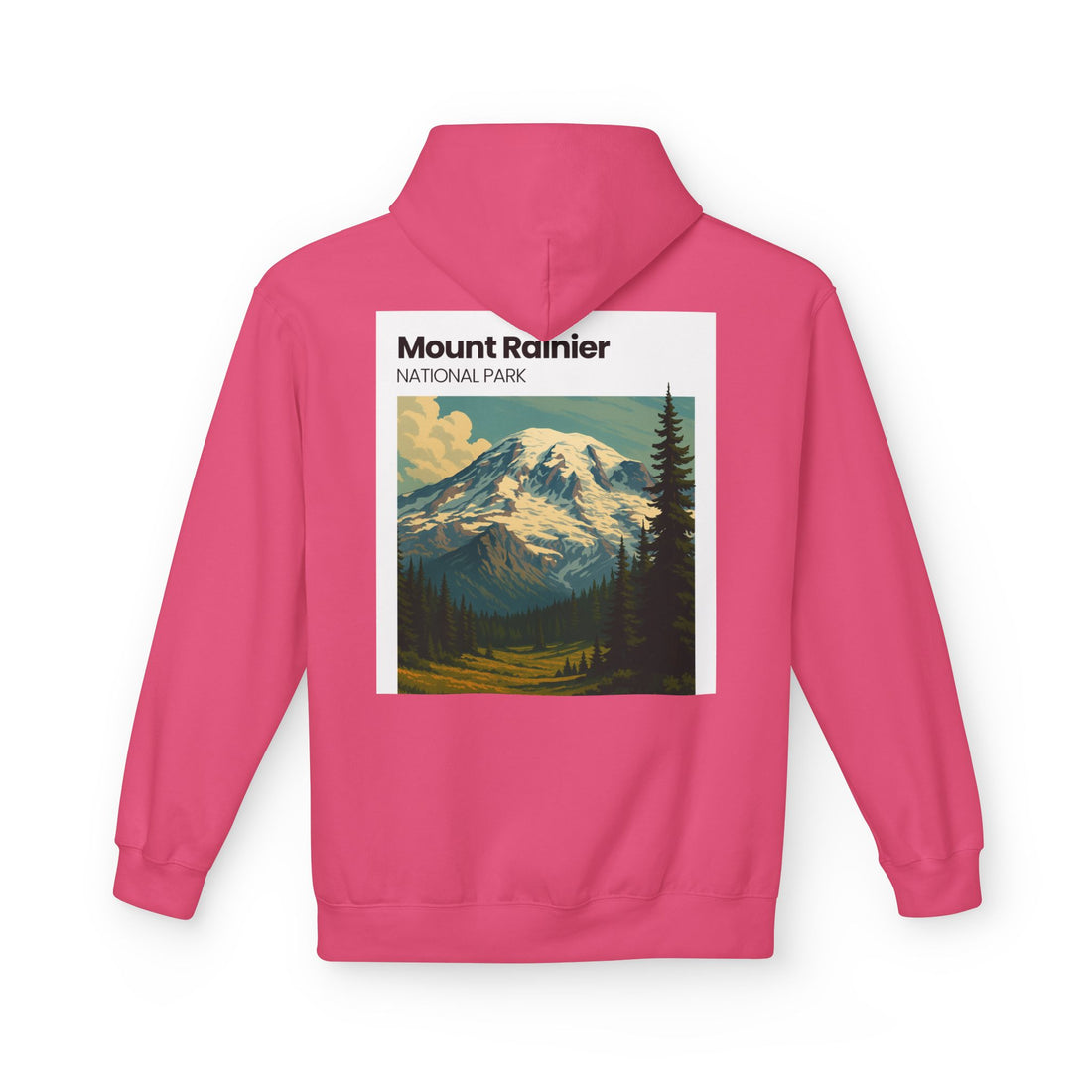 Mount Rainier National Park Hoodie | Vintage Landscape Mountain Design