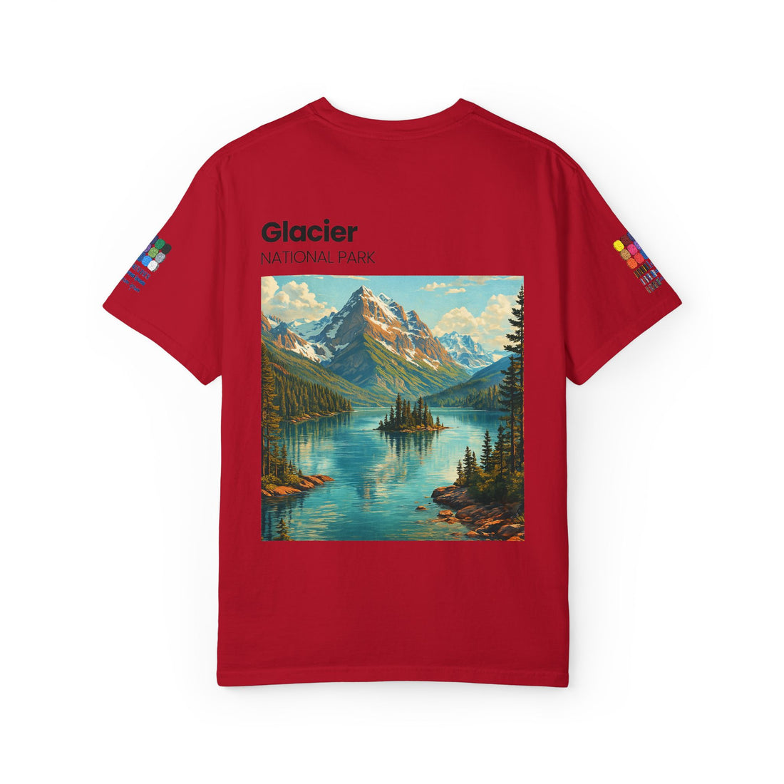 Glacier National Park Landscape T-shirt | Vintage Mountain Lake Tee