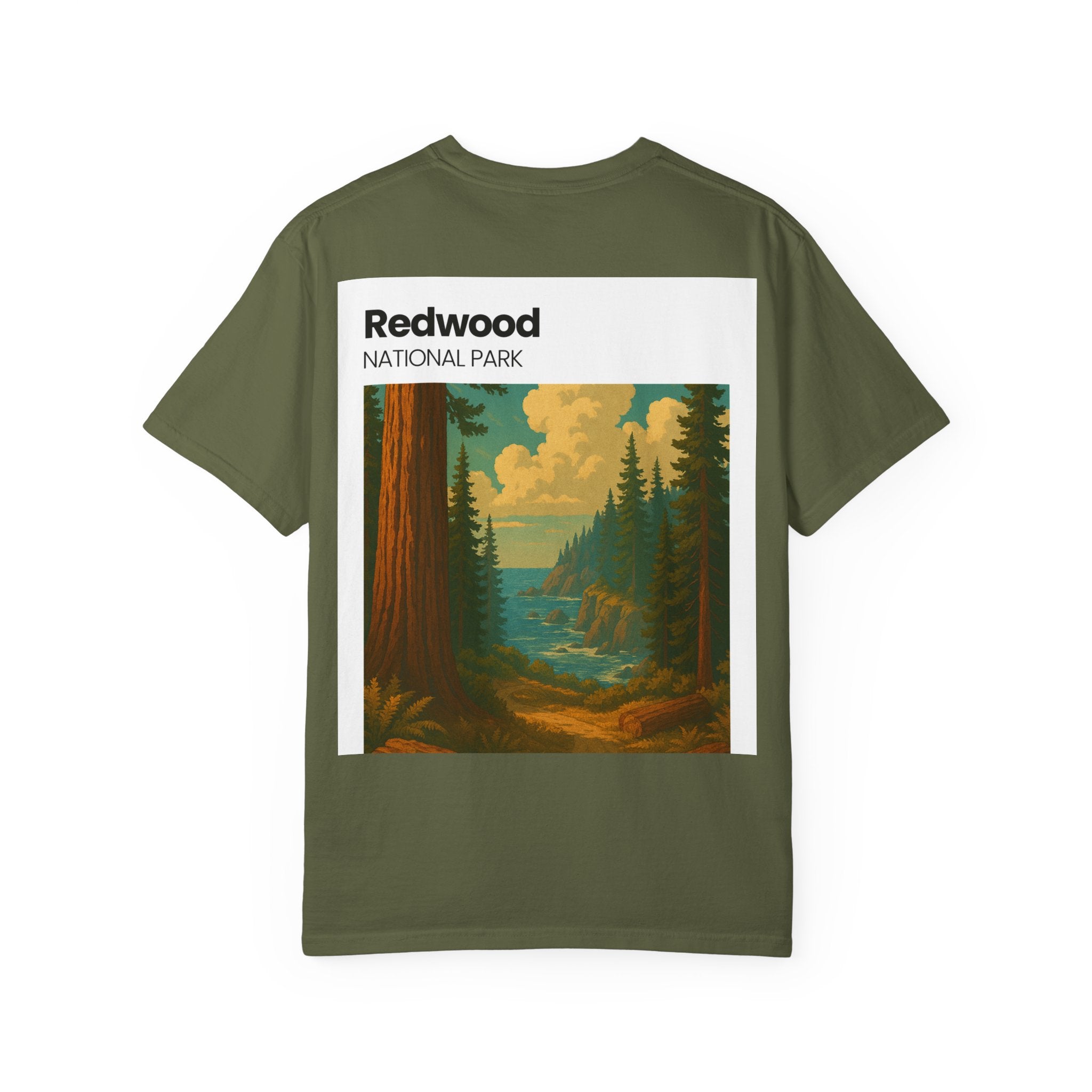 Redwood National Park landscape T-Shirt | Vintage nature scene