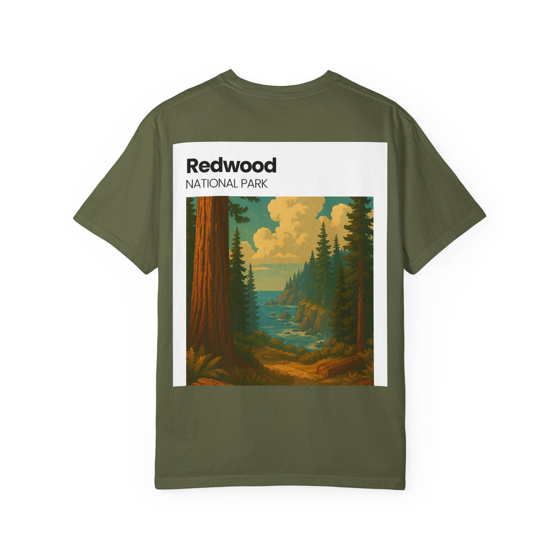Redwood National Park landscape T-Shirt | Vintage nature scene