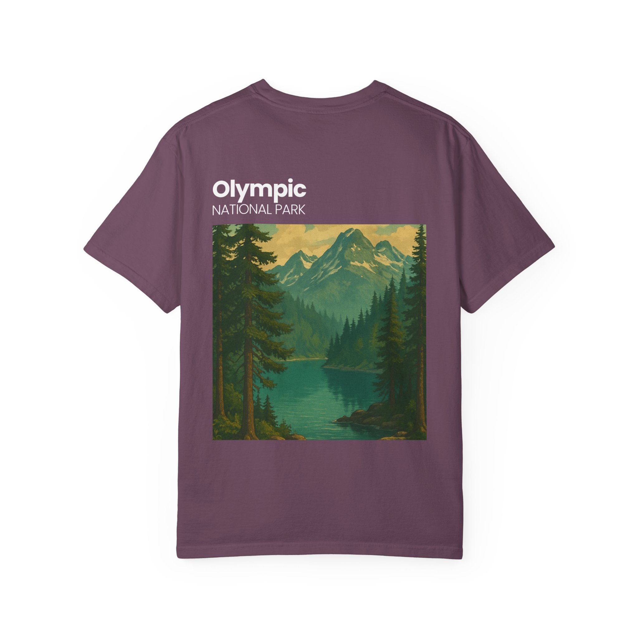 Olympic National Park landscape T-Shirt | mountain lake forest tee