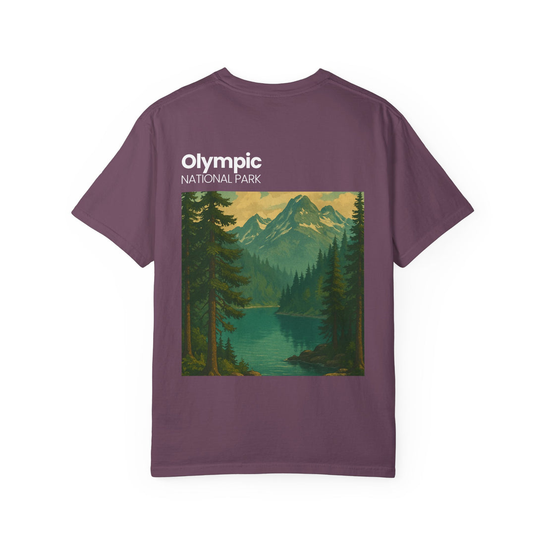 Olympic National Park landscape T-Shirt | mountain lake forest tee