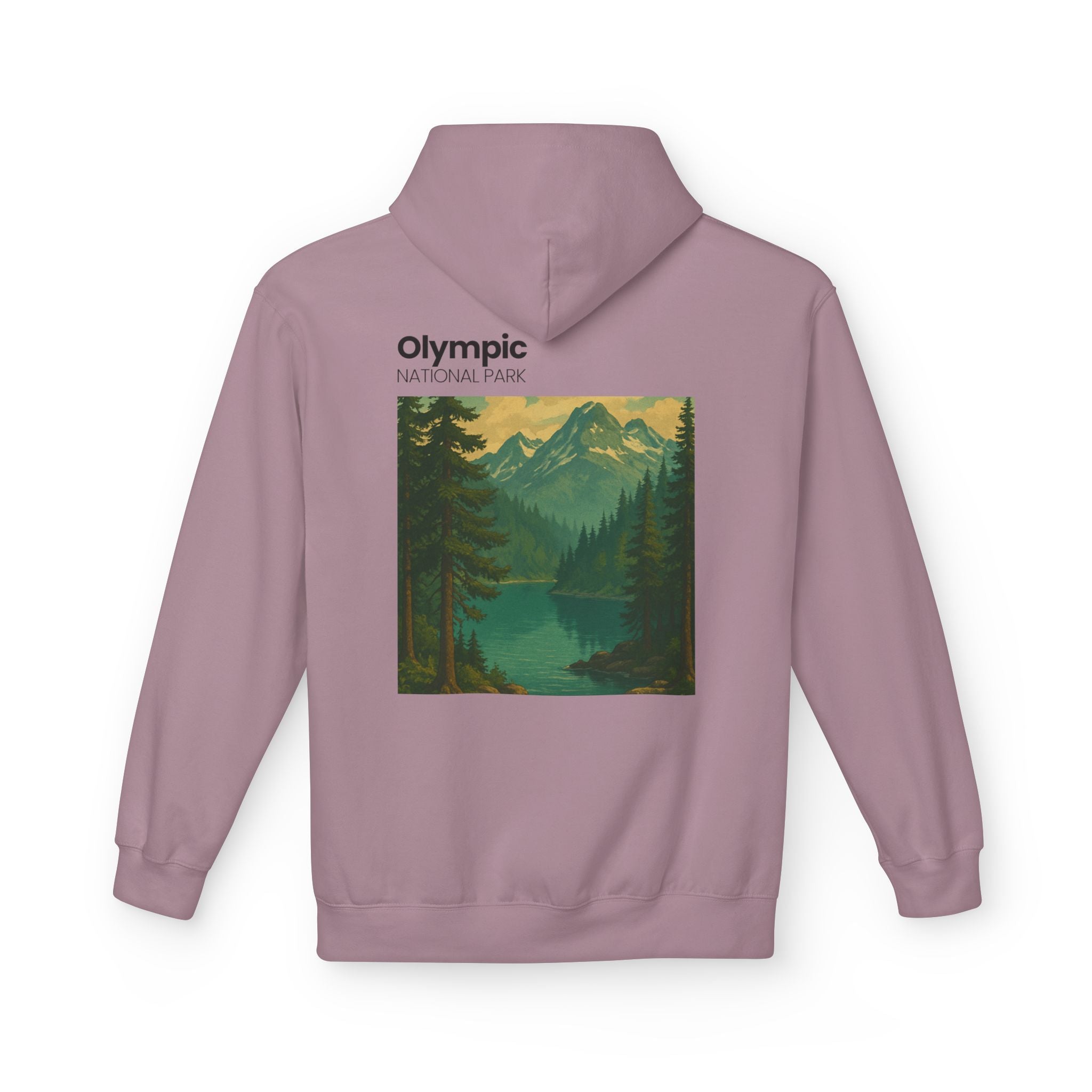 Olympic National Park landscape Hoodie | Mountain Lake Scenic Apparel