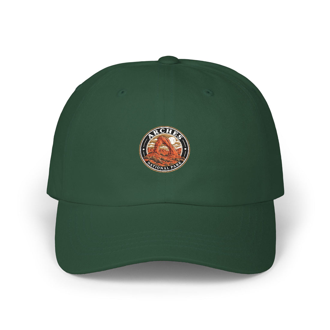 Arches National Park Delicate Arch Dad Cap Round Logo