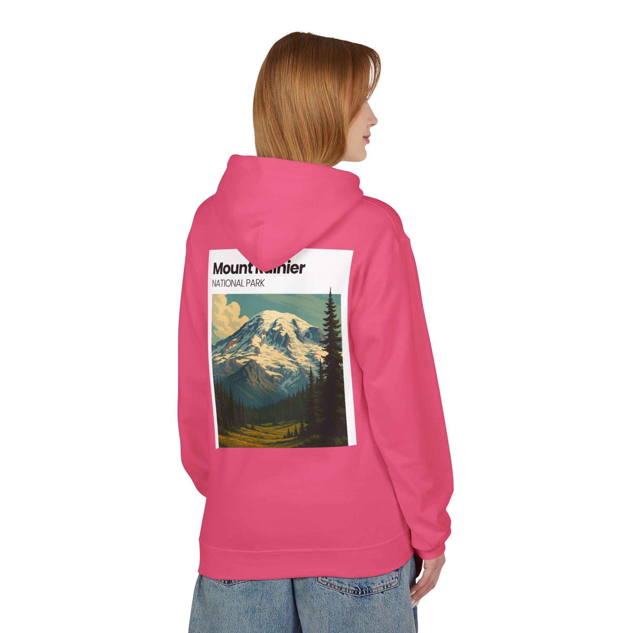 Mount Rainier National Park Hoodie | Vintage Landscape Mountain Design