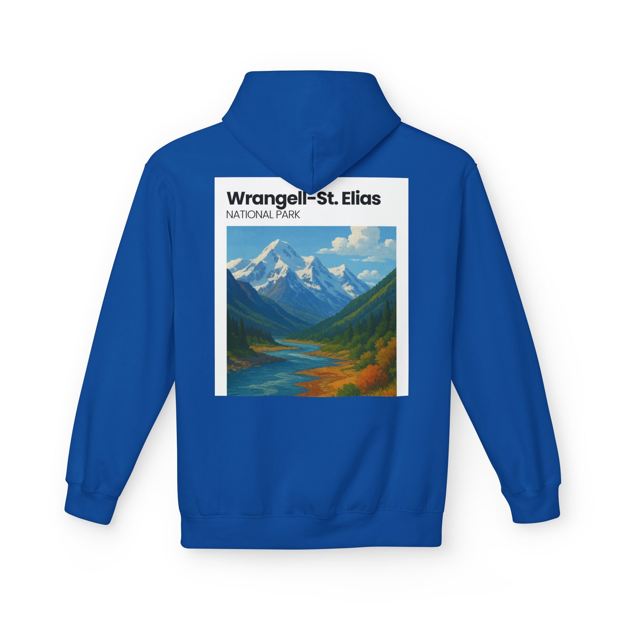 Wrangell–St. Elias National Park landscape Hoodie | Mountain river art