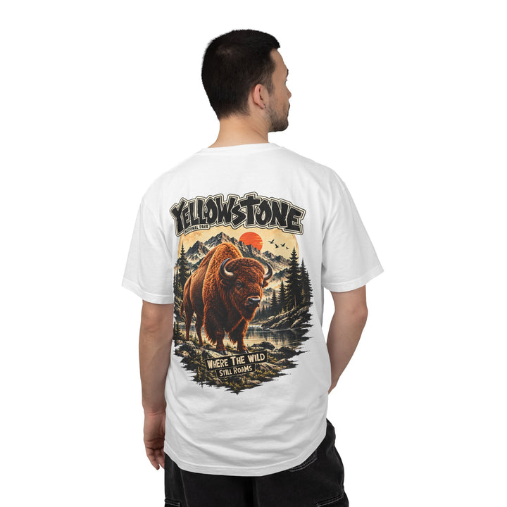 Yellowstone Bison – Where the Wild Still Roams T-Shirt Model1