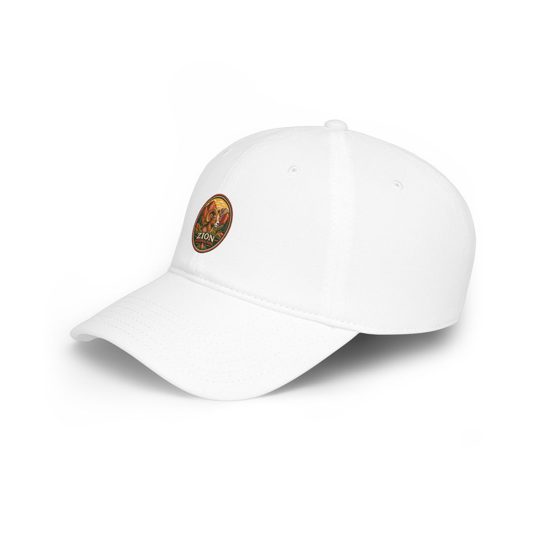 Bighorn Sheep Zion National Park Vintage Graphic Cap round logo