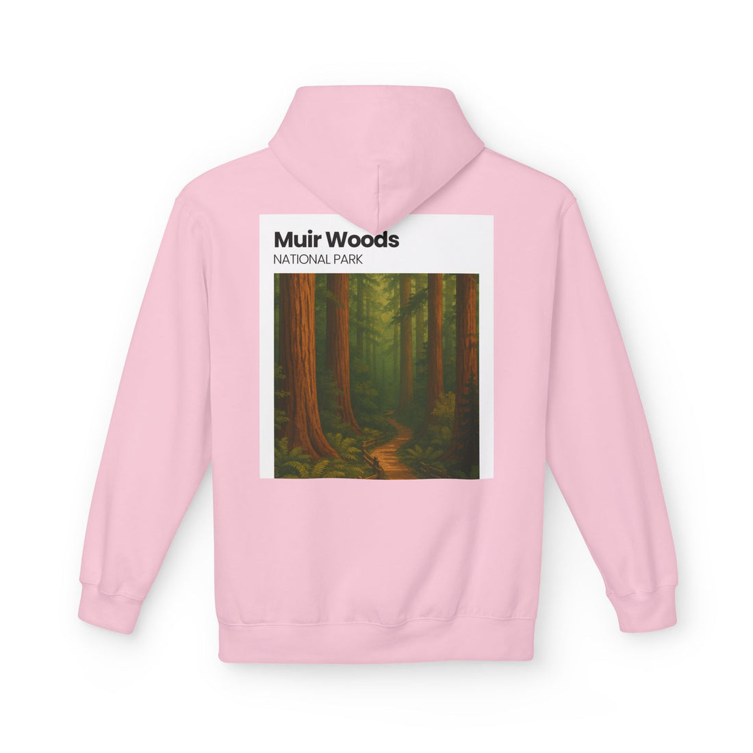Muir Woods National Park Forest Path Hoodie | Vintage Nature Poster