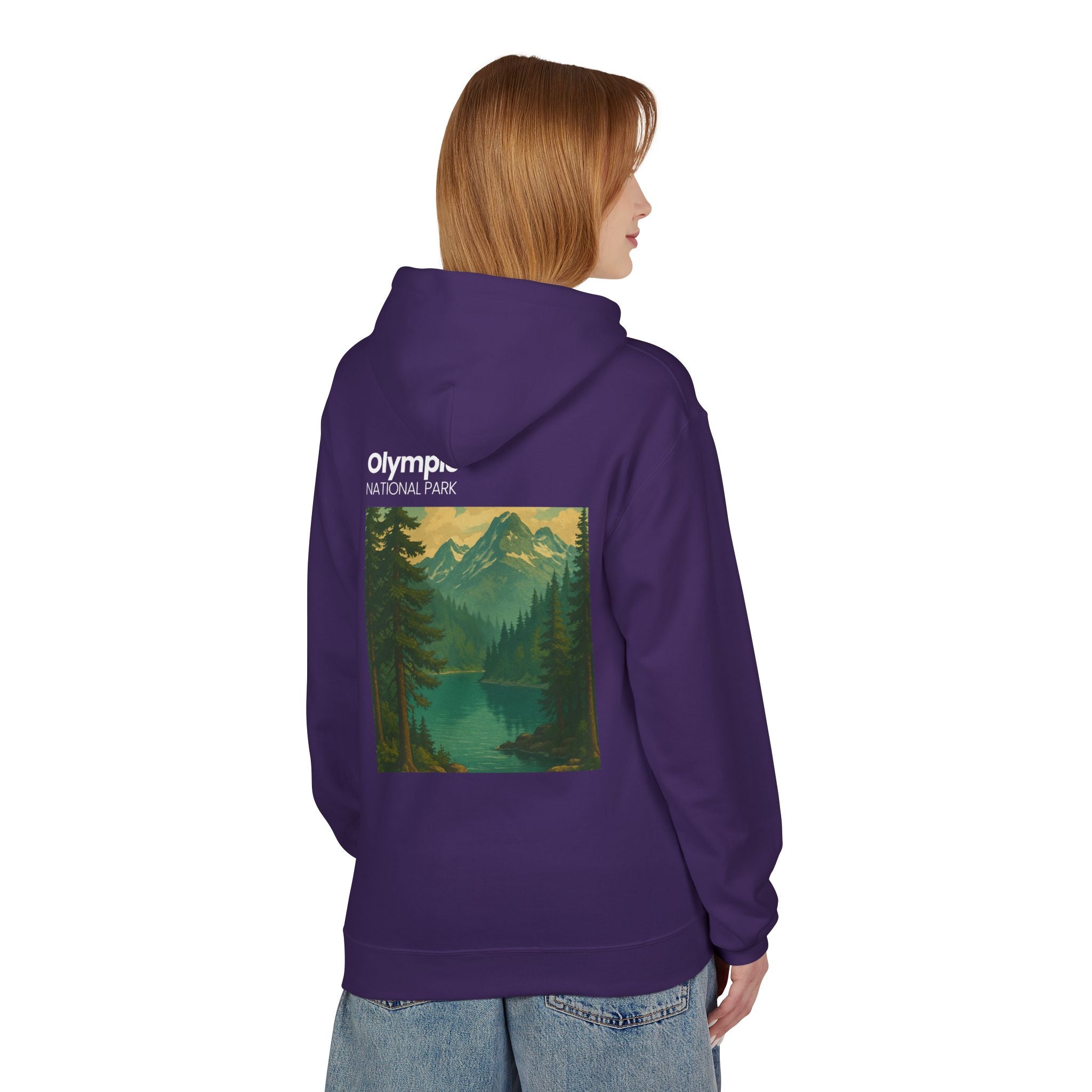 Olympic National Park landscape Hoodie | Mountain Lake Scenic Apparel