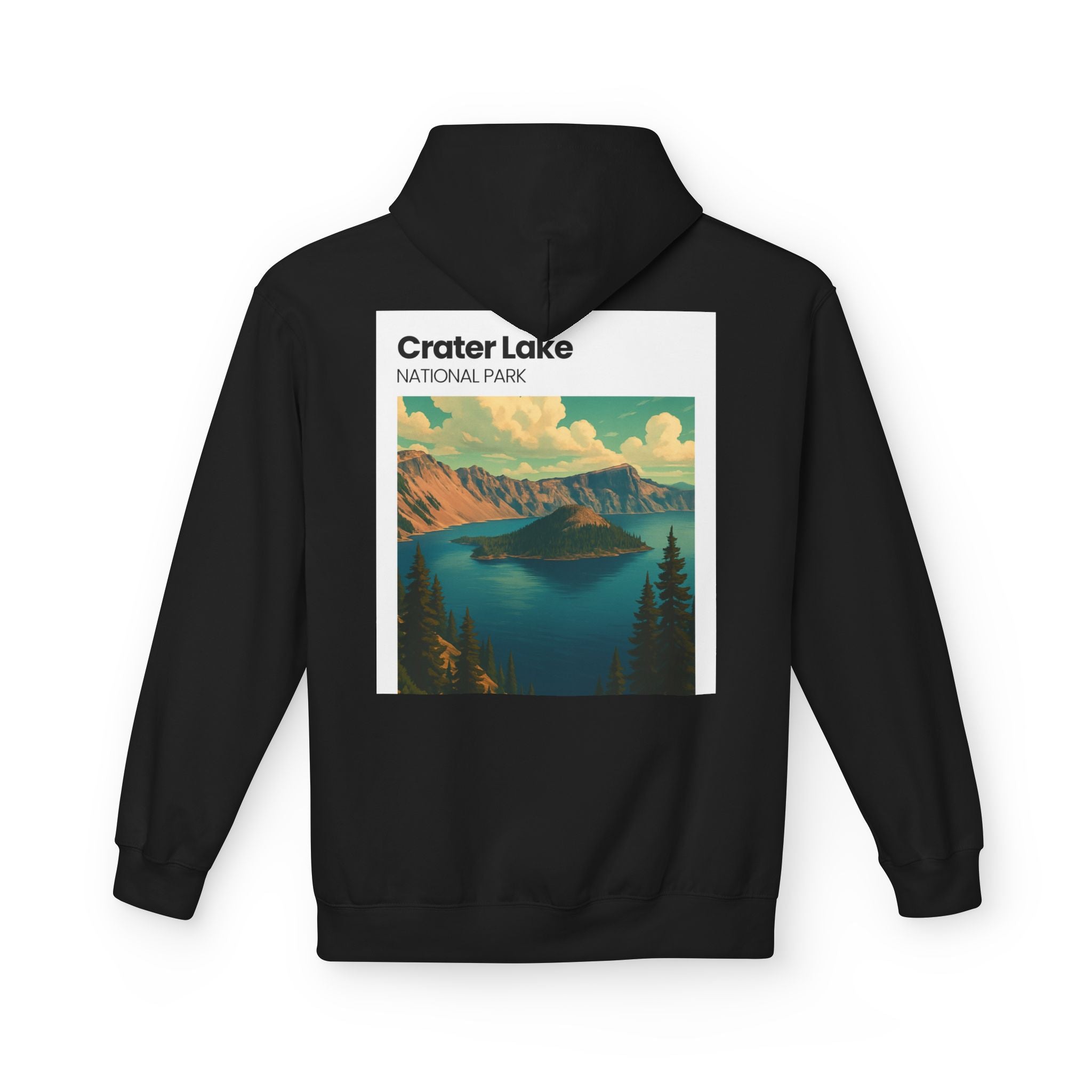 Crater Lake National Park Hoodie | Scenic Vintage Landscape