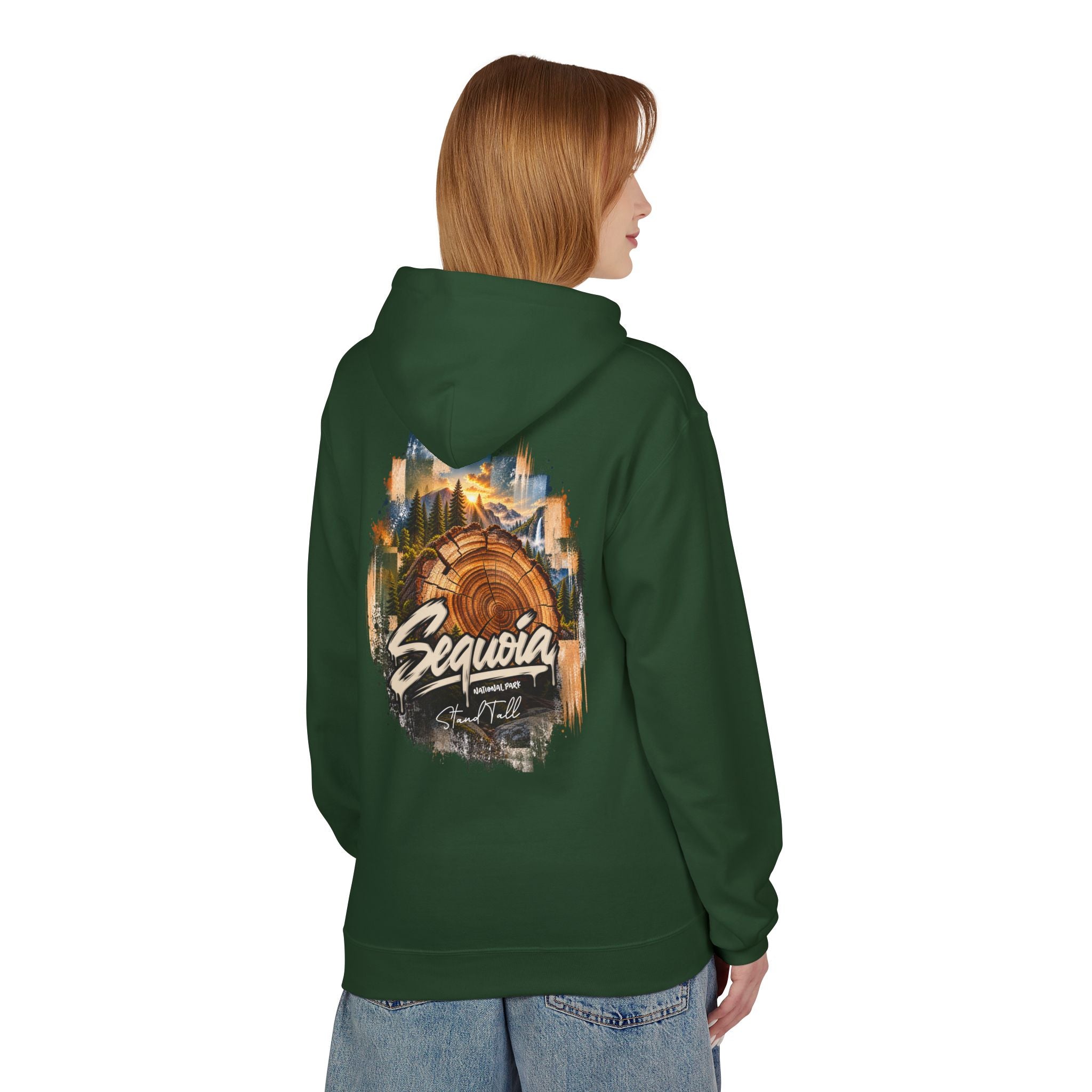 Sequoia National Park – Tree Rings Stand Tall Graphic Hoodie