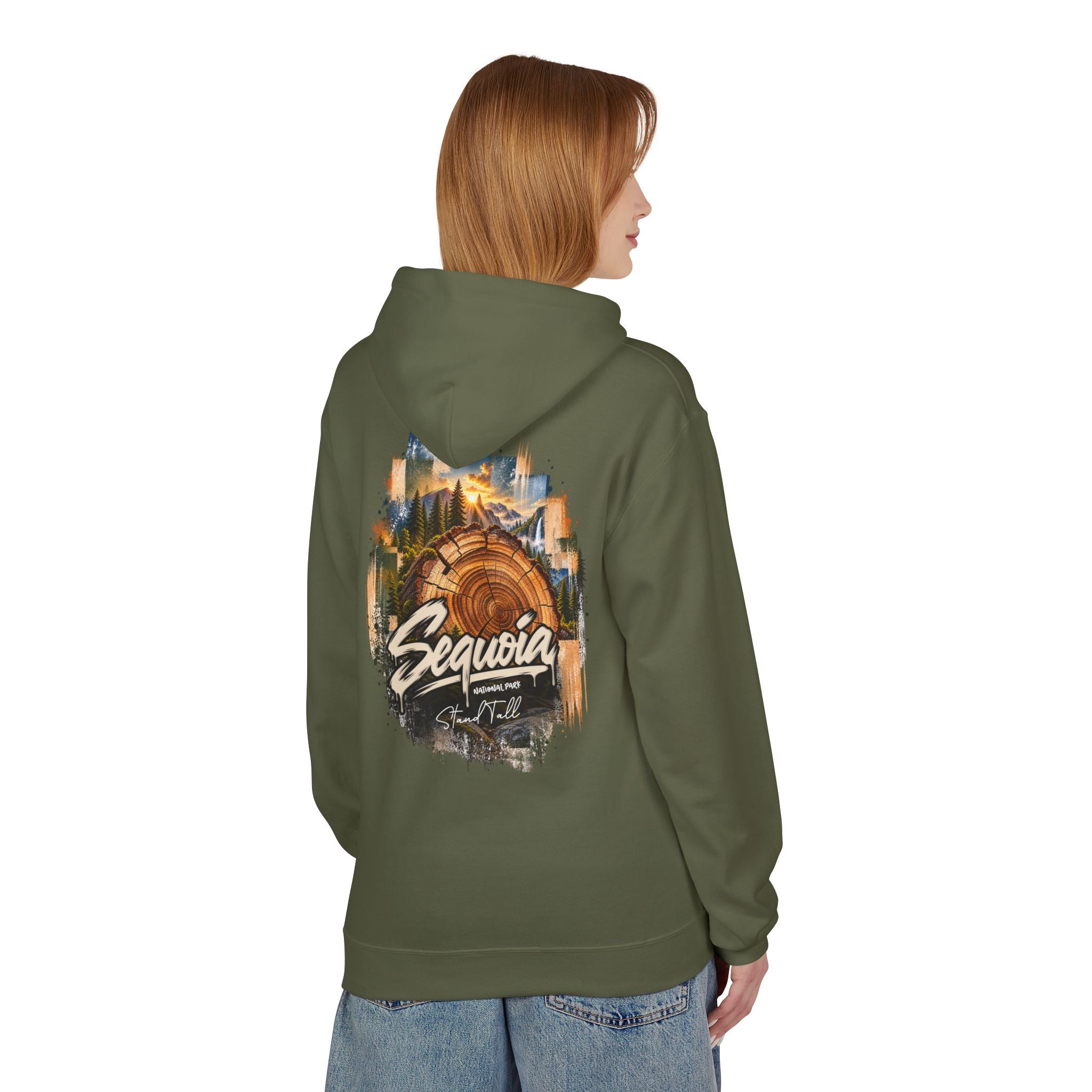 Sequoia National Park – Tree Rings Stand Tall Graphic Hoodie