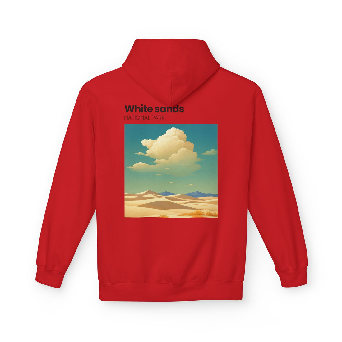 White Sands desert landscape Hoodie | National Park retro poster style