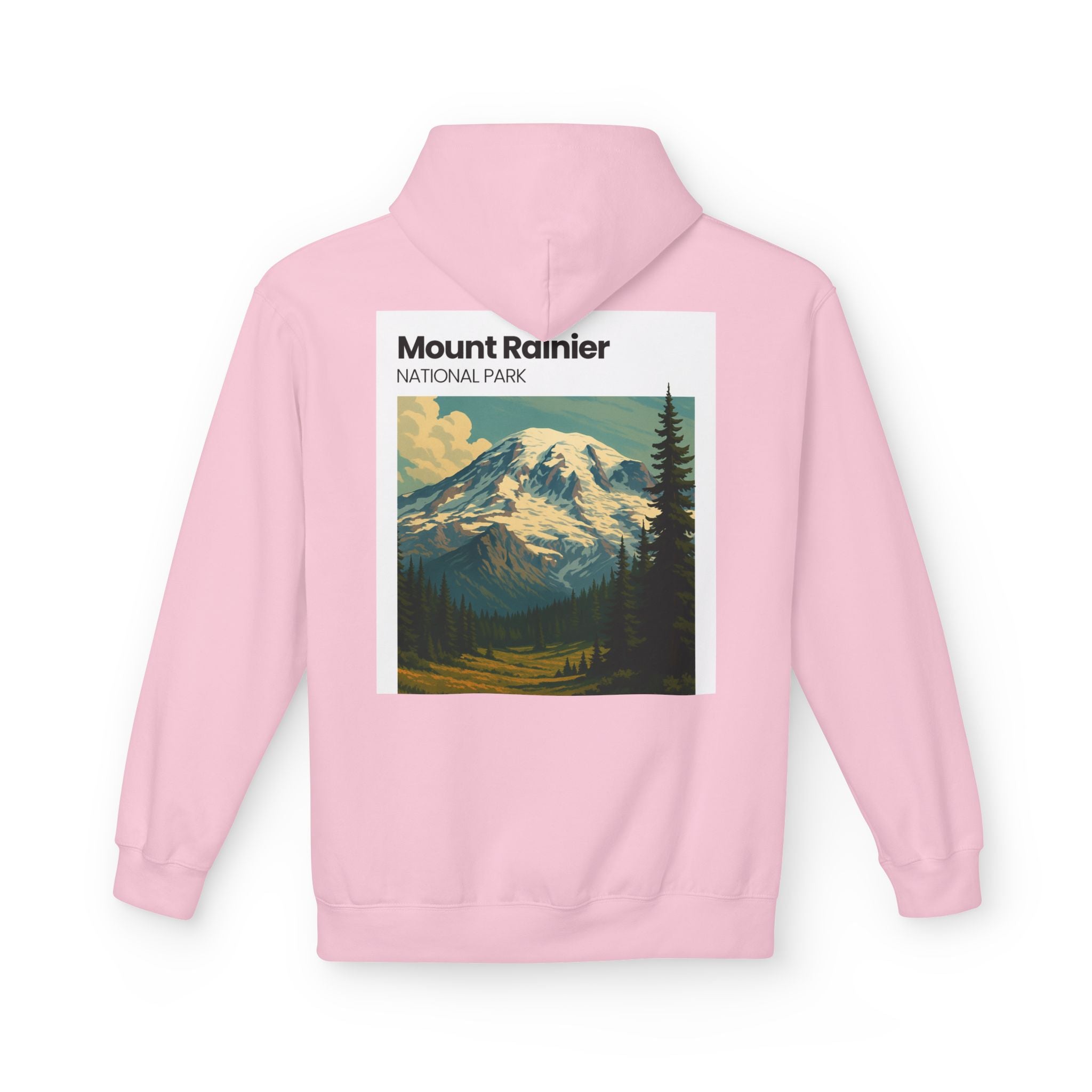 Mount Rainier National Park Hoodie | Vintage Landscape Mountain Design