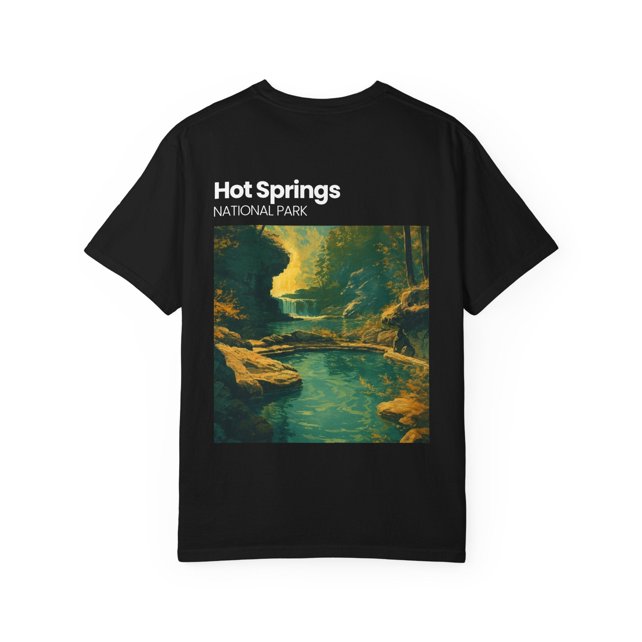 Hot Springs National Park graphic T-shirt | Scenic Hot Spring Illustration