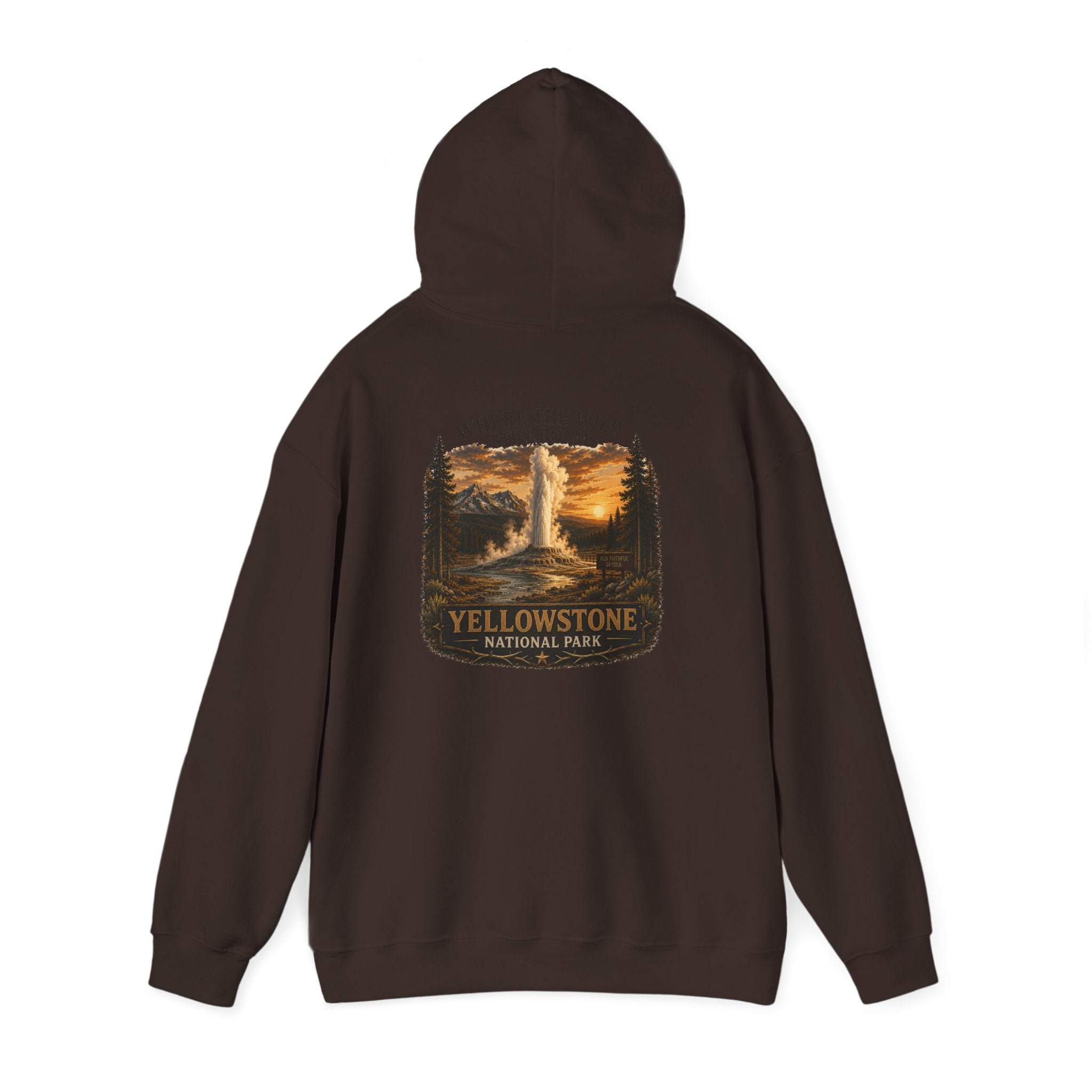 Yellowstone Old Faithful Hoodie – Where the Wild Still Roams
