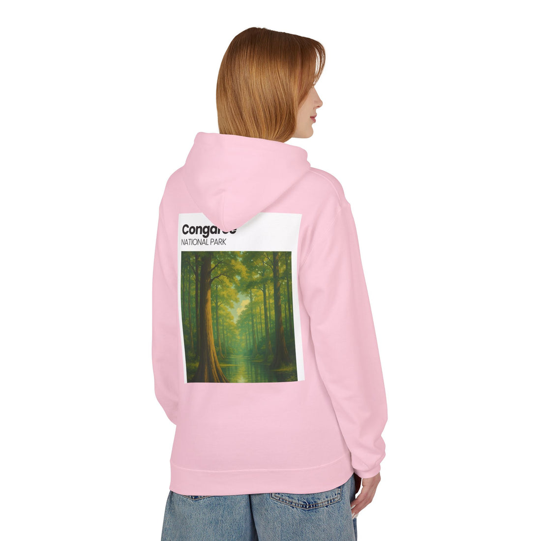 Congaree National Park Forest Scene Hoodie | Scenic Tree Landscape Pullover