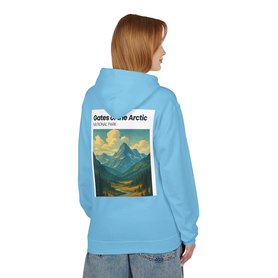 Gates of the Arctic National Park Hoodie | Mountain Landscape Retro Poster