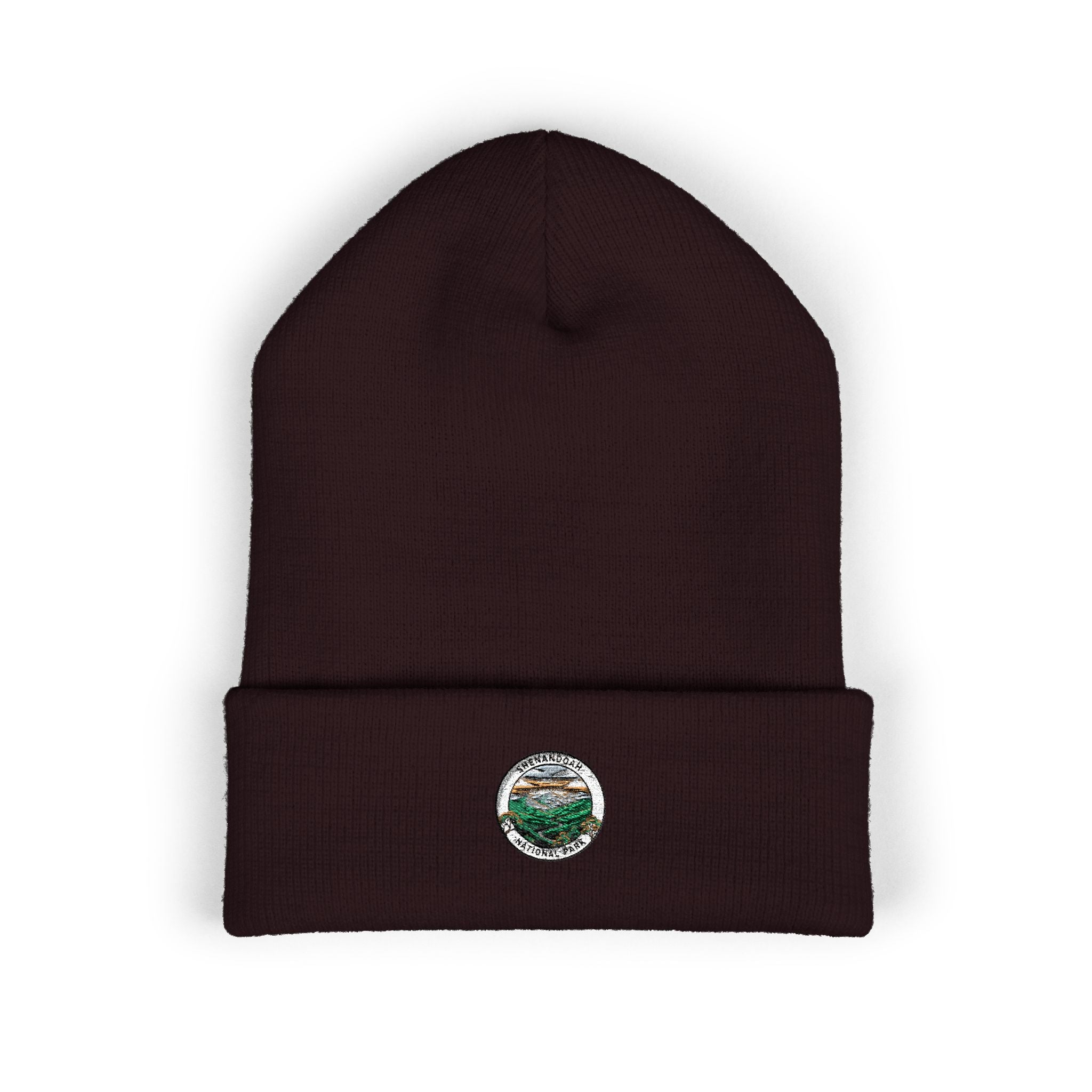 Shenandoah Mountain Lake Patch Beanie | Embroidered Cuffed Beanie