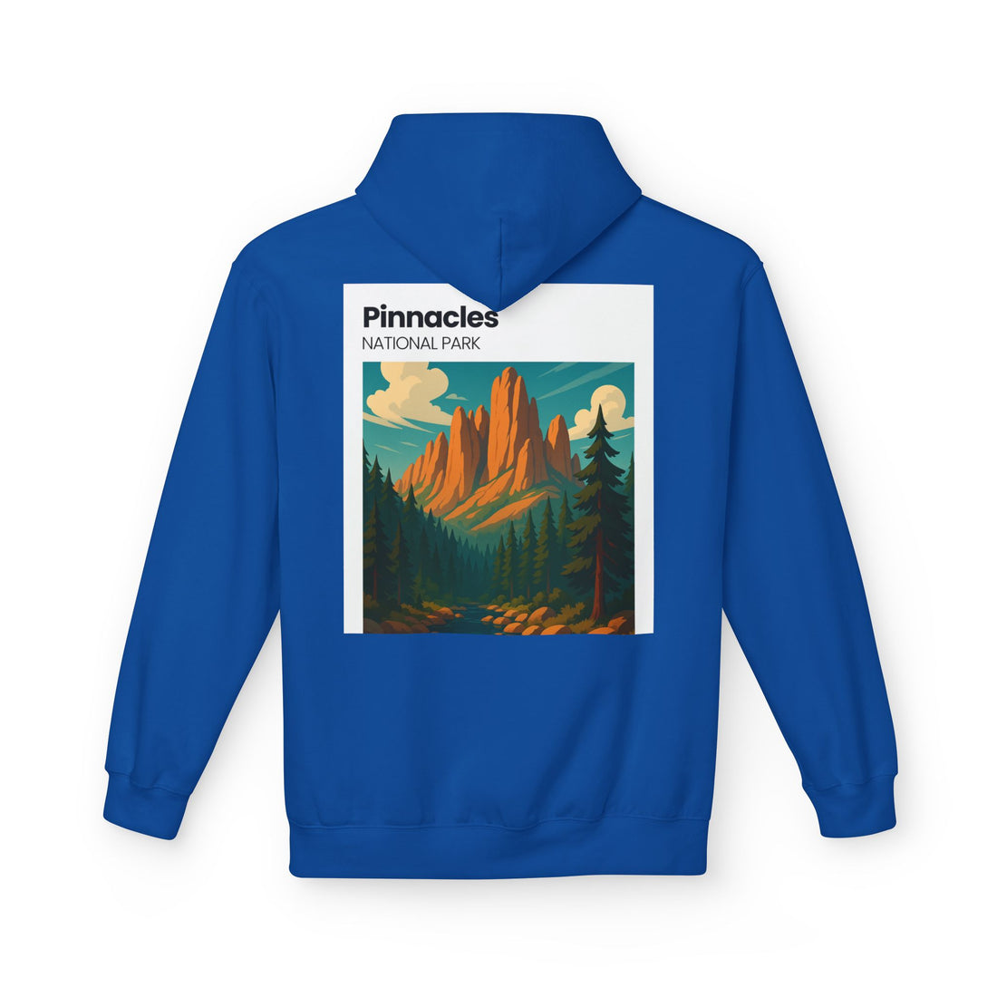 Pinnacles National Park vintage poster Hoodie | Mountain landscape camp retro