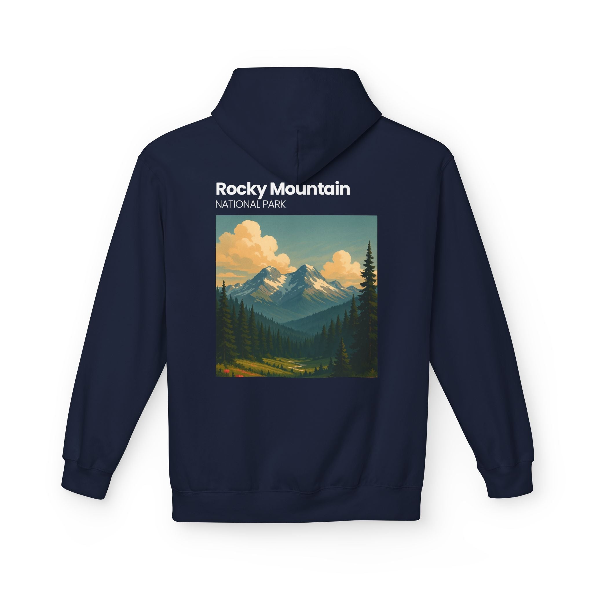 Rocky Mountain National Park Hoodie | Vintage Landscape Print
