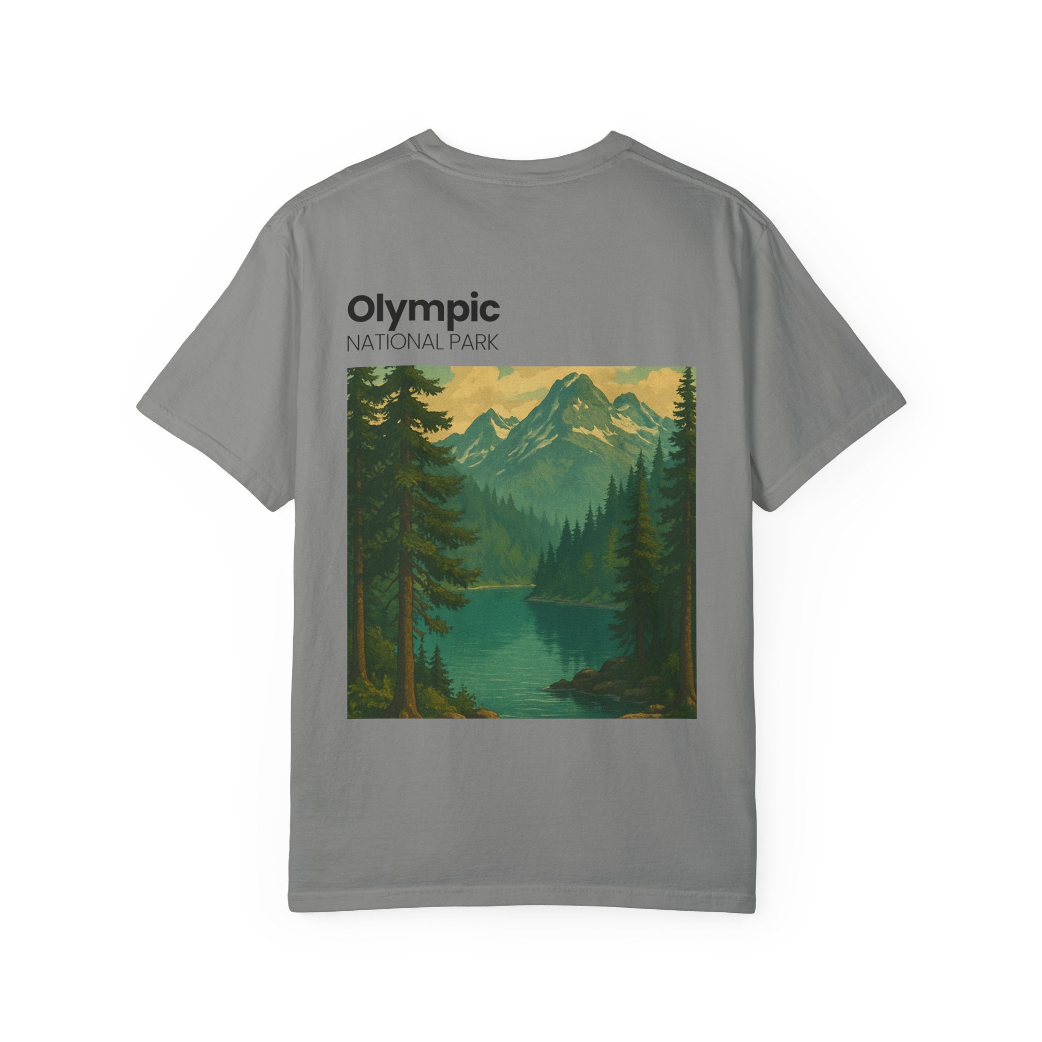 Olympic National Park landscape T-Shirt | mountain lake forest tee
