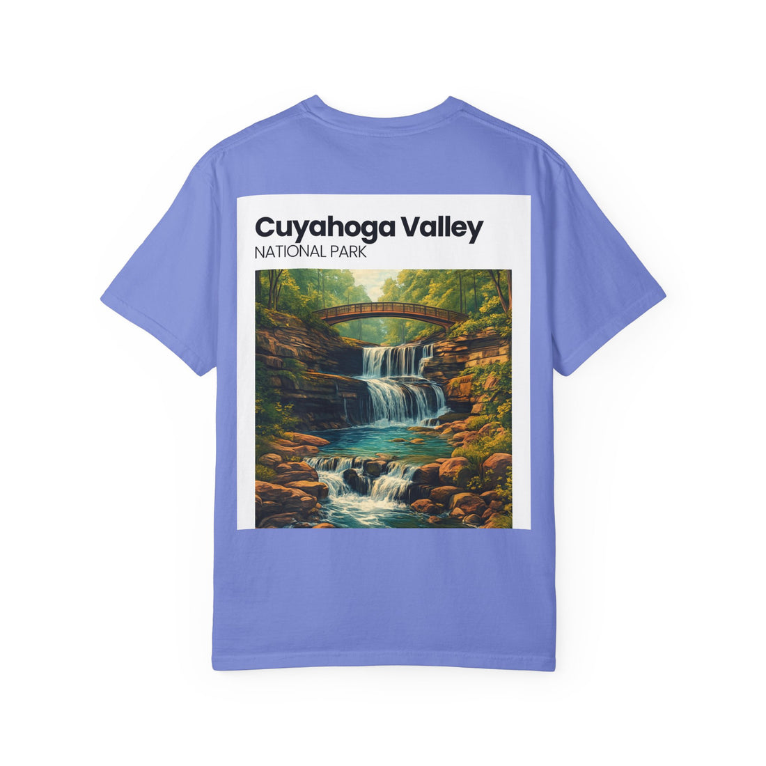 Cuyahoga Valley Waterfall Illustration T-Shirt | National Park Landscape