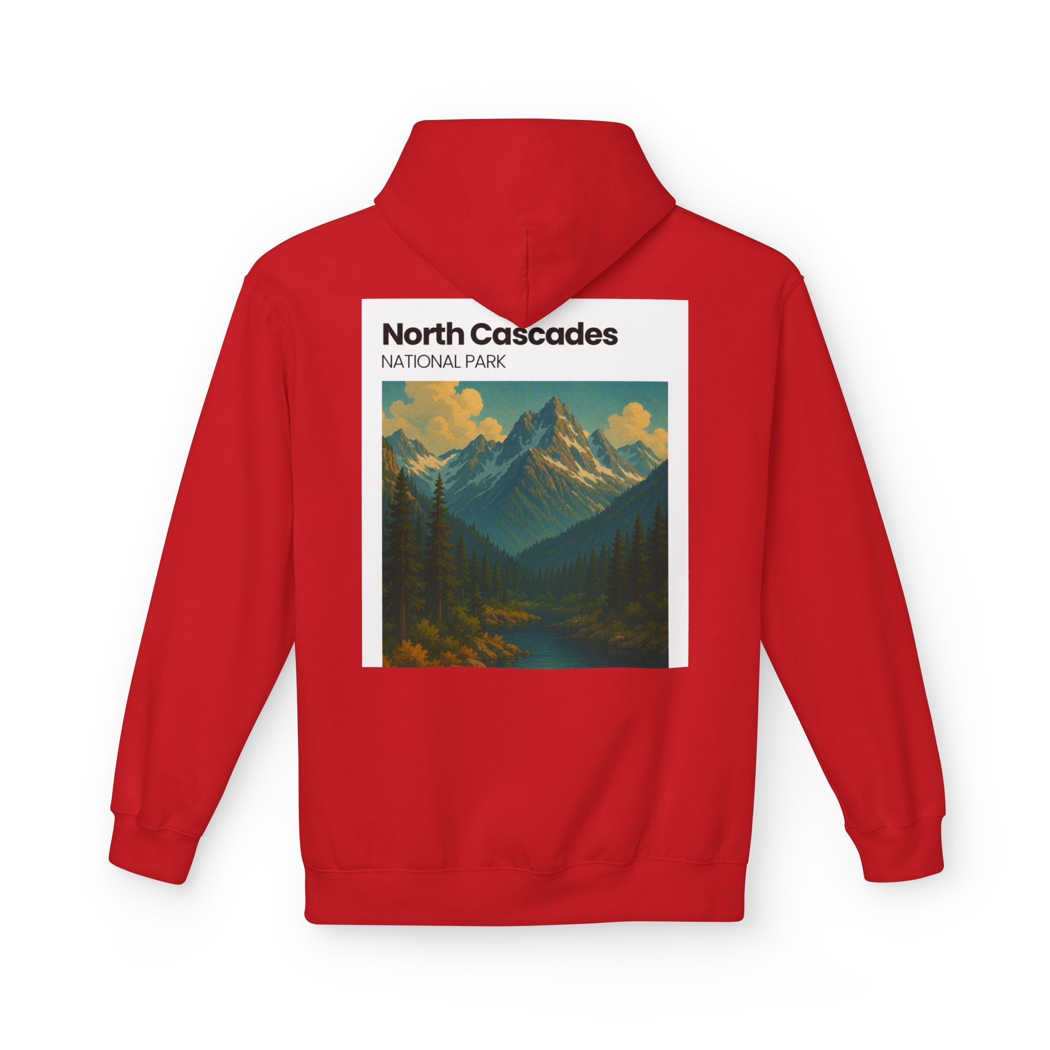 North Cascades National Park mountain art Hoodie | vintage landscape pullover