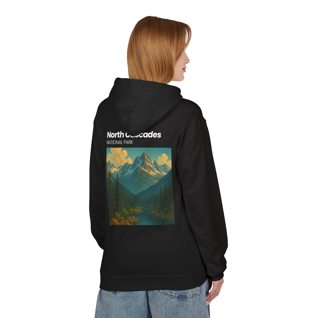 North Cascades National Park mountain art Hoodie | vintage landscape pullover