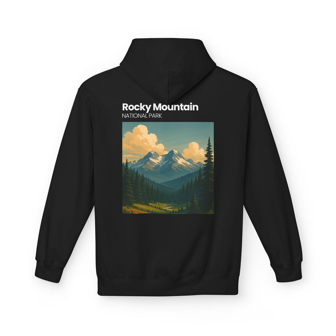 Rocky Mountain National Park Hoodie | Vintage Landscape Print