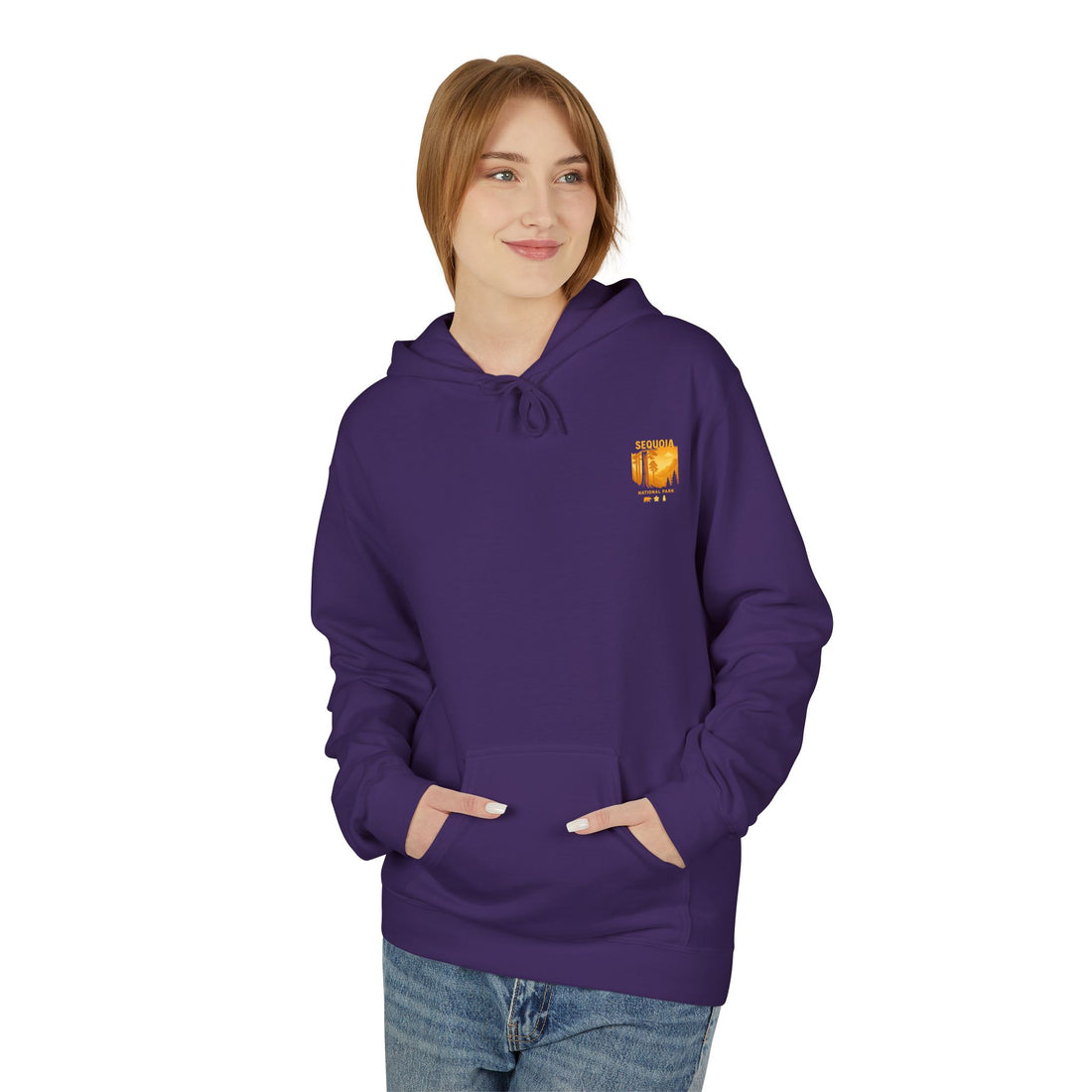 Sequoia National Park Vintage Poster Hoodie | Forest Landscape Sweatshirt