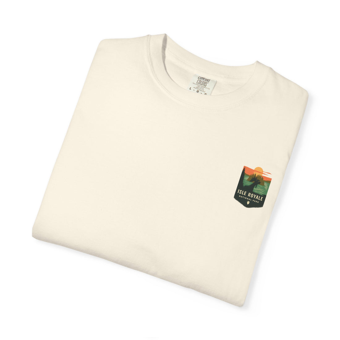 Isle Royale National Park Illustration T-shirt | Scenic Lake Sunrise Tee