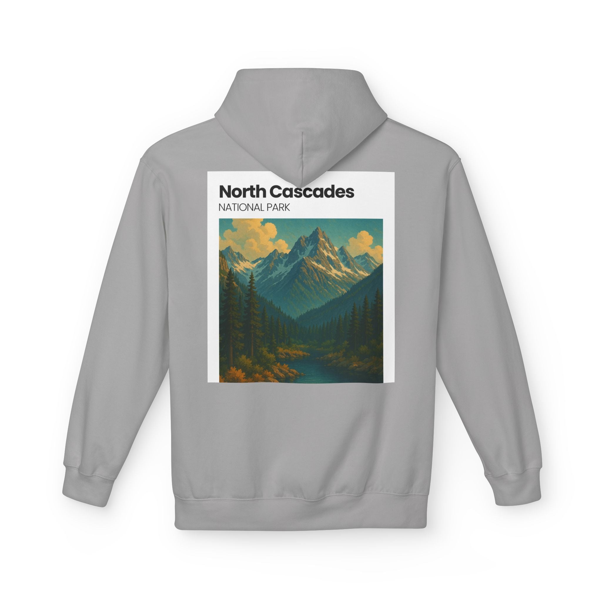 North Cascades National Park mountain art Hoodie | vintage landscape pullover