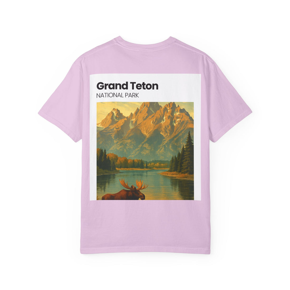 Grand Teton National Park Moose T-Shirt | Vintage Mountain Landscape