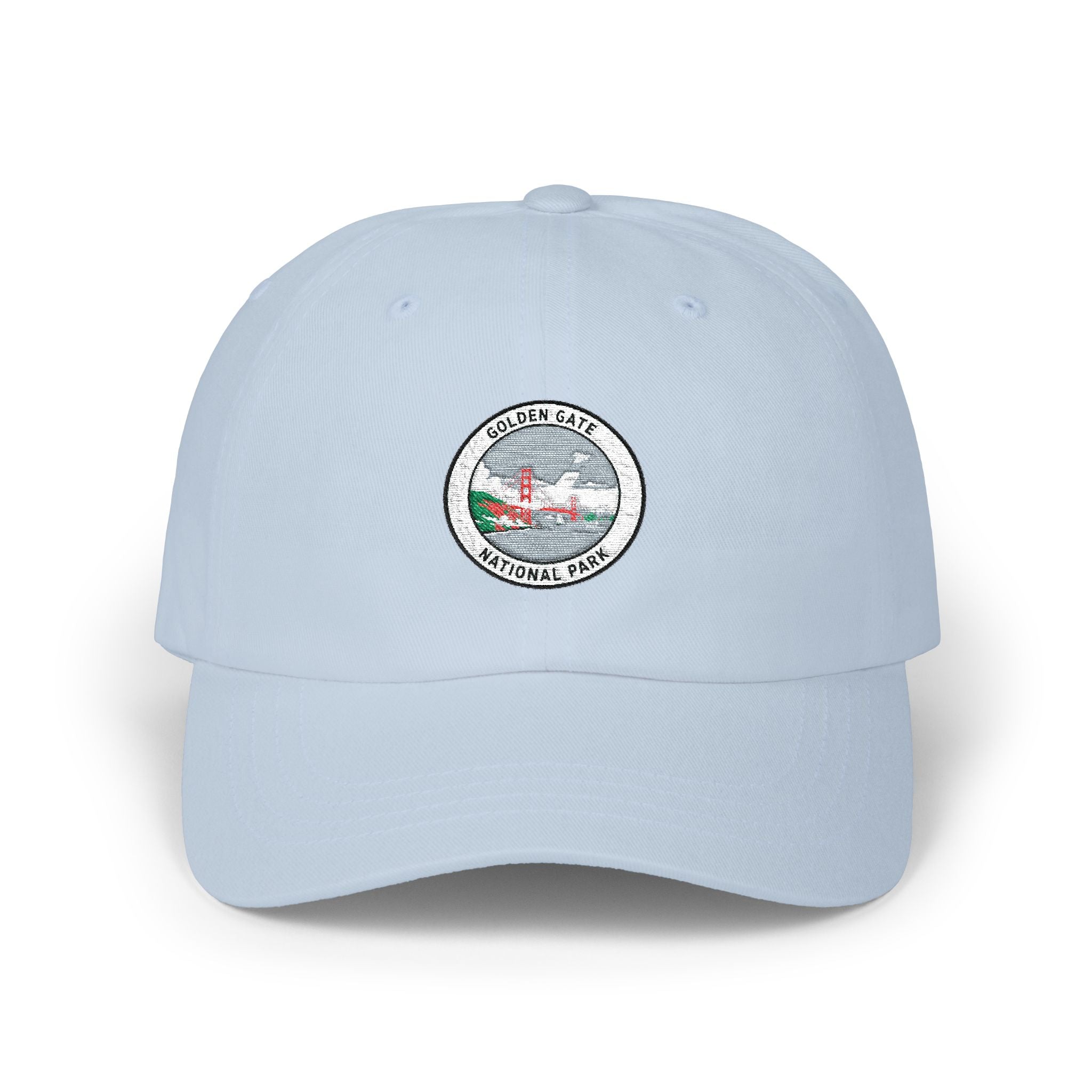 Coastal Seascape Patch Classic Dad Cap | Beach Wave Boat Embroidered Hat