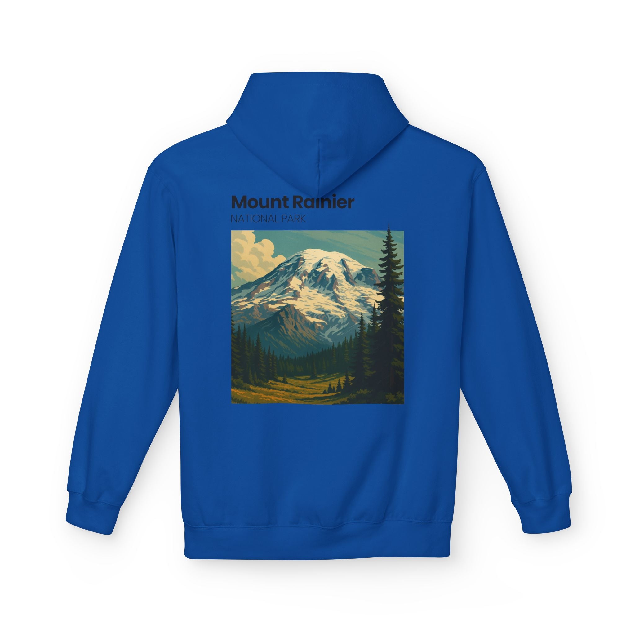 Mount Rainier National Park Hoodie | Vintage Landscape Mountain Design