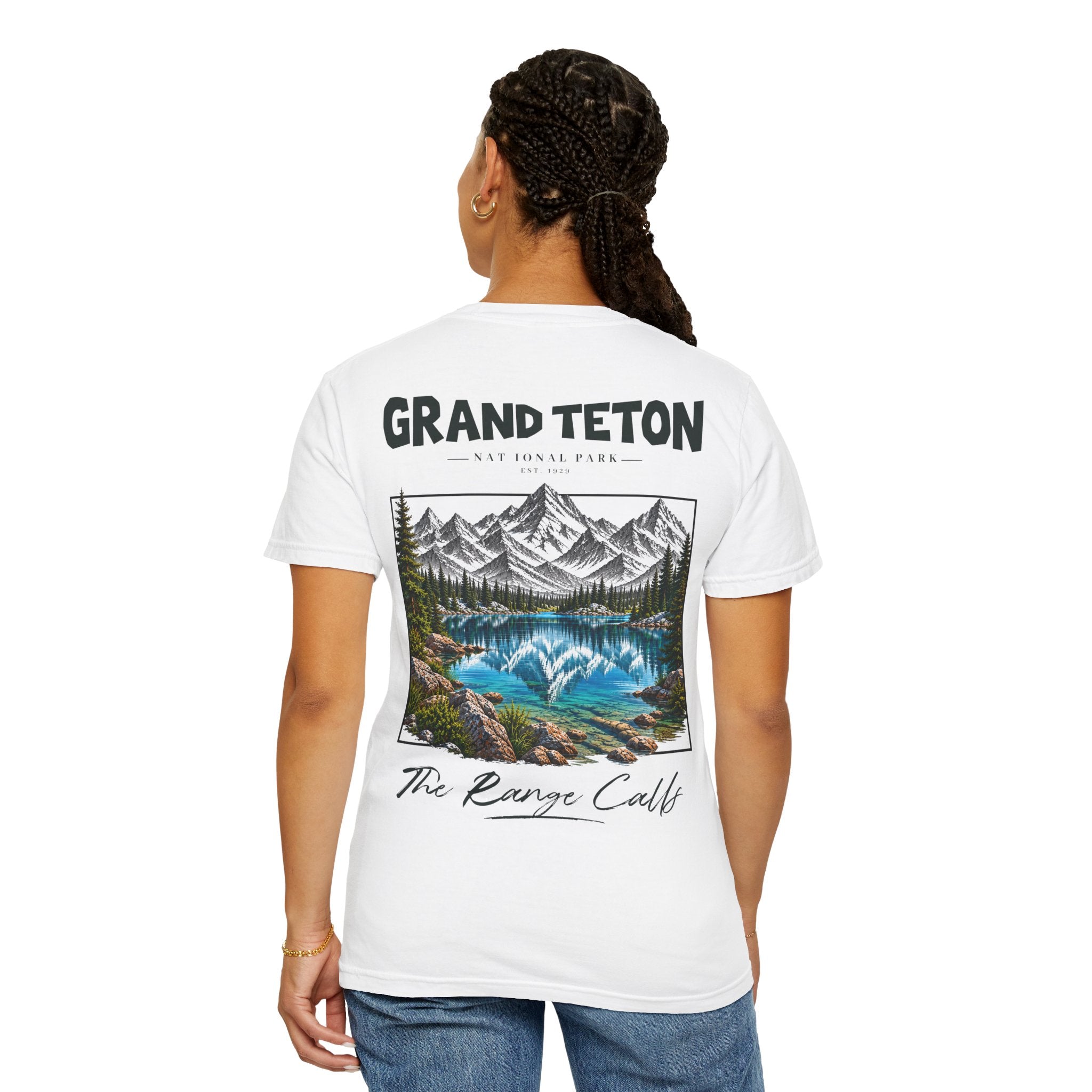 Grand Teton National Park Lake Reflection Graphic T-Shirt