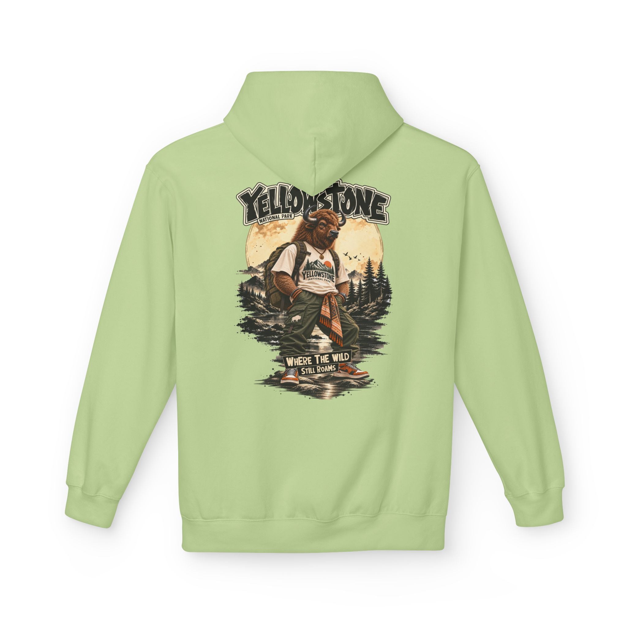 Yellowstone Bison – Where the Wild Still Roams Hoodie Model1