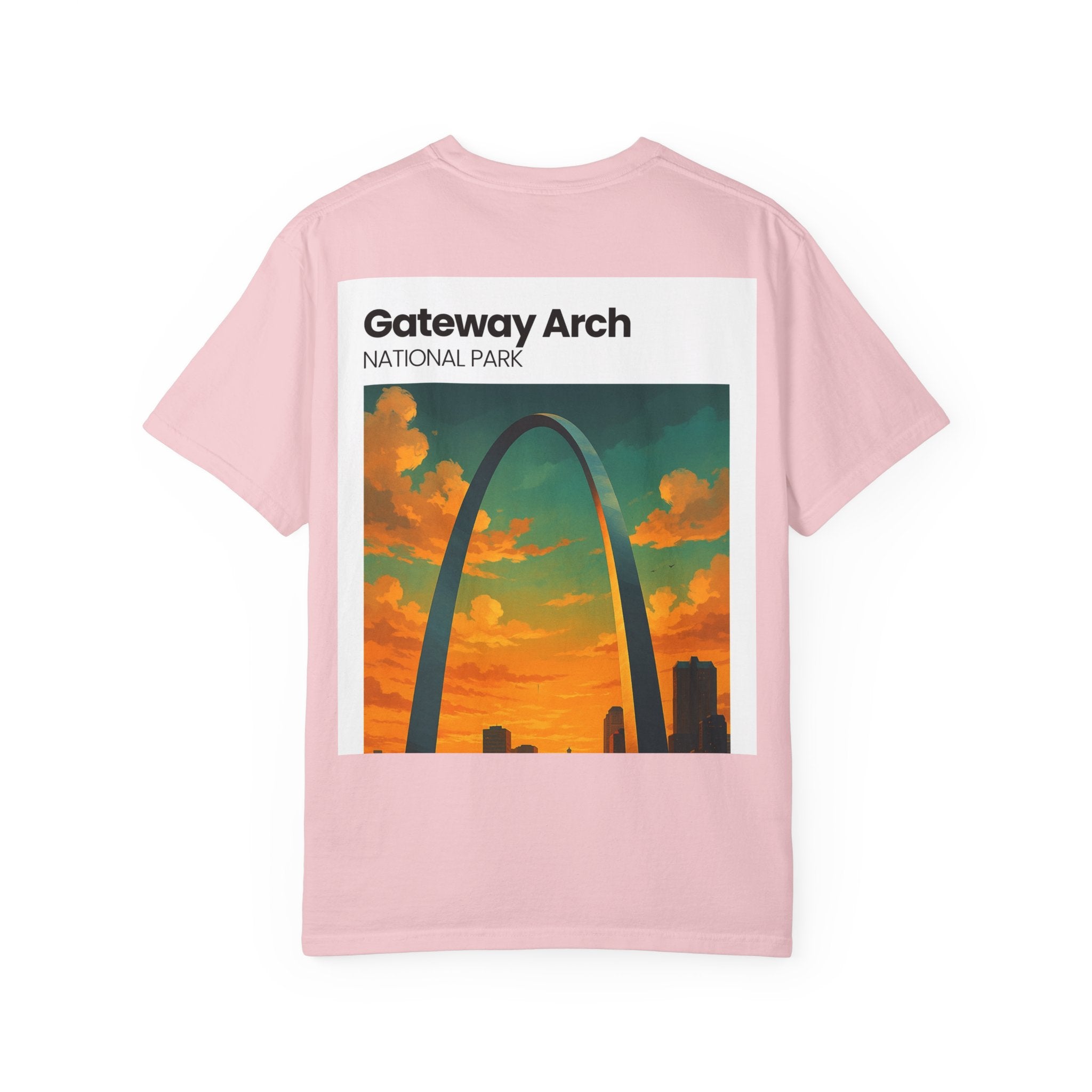 Gateway Arch National Park T-Shirt | St. Louis Skyline Sunset
