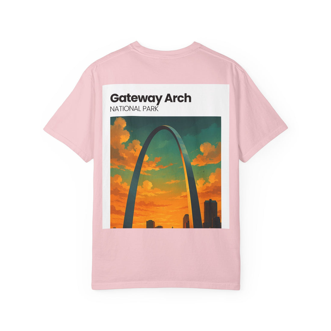 Gateway Arch National Park T-Shirt | St. Louis Skyline Sunset