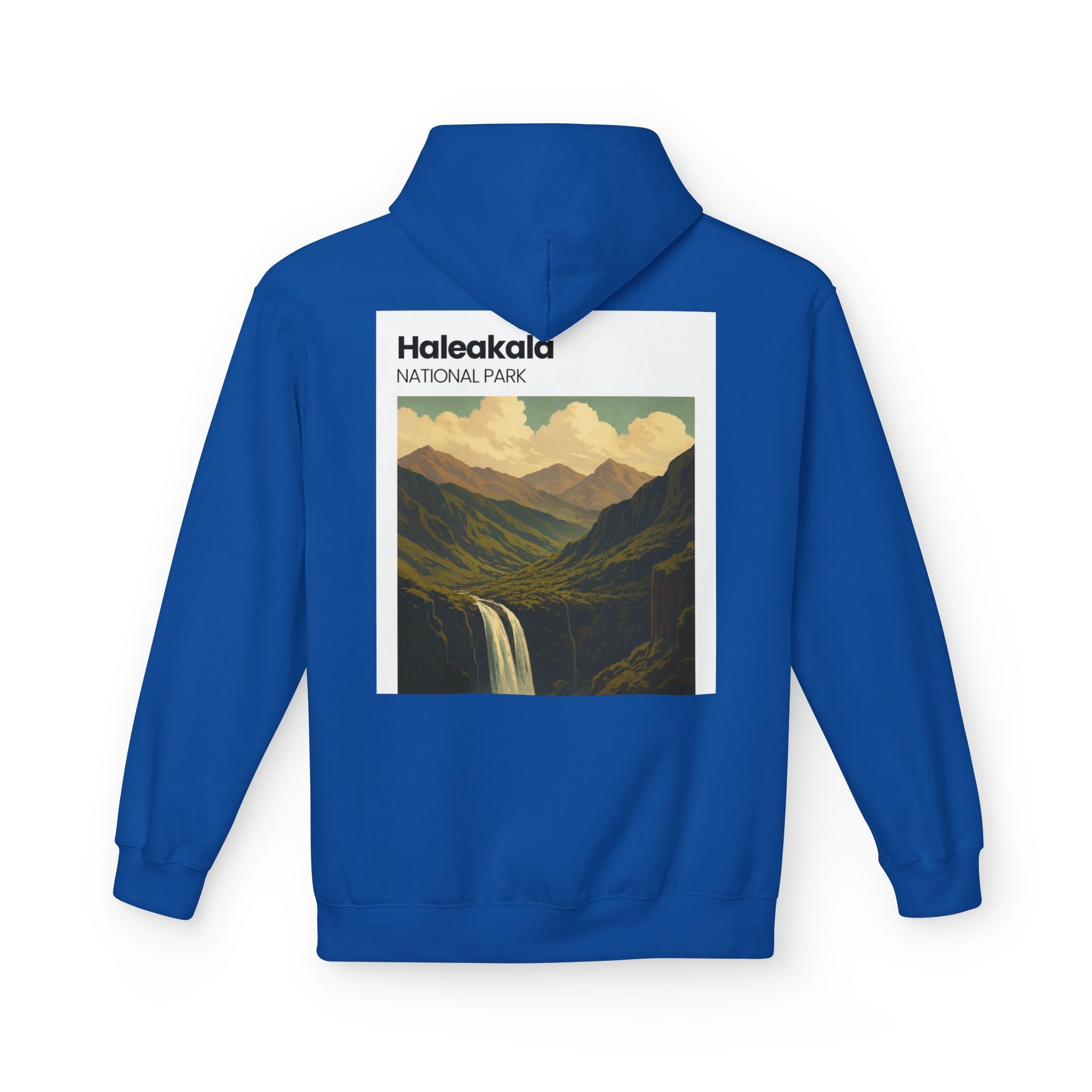 Haleakala National Park Landscape Hoodie | Vintage Mountain Waterfall