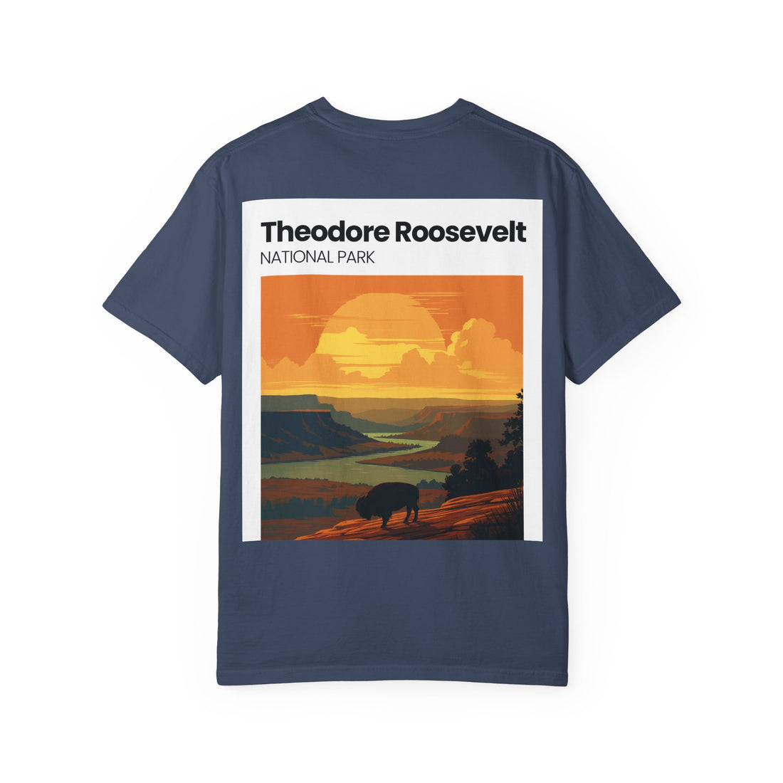 Theodore Roosevelt National Park Sunset T-shirt | Buffalo Landscape Tee