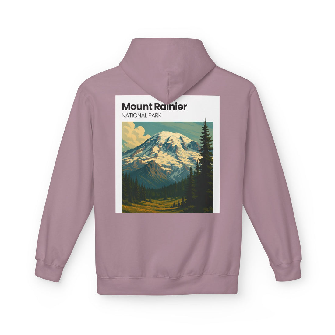 Mount Rainier National Park Hoodie | Vintage Landscape Mountain Design