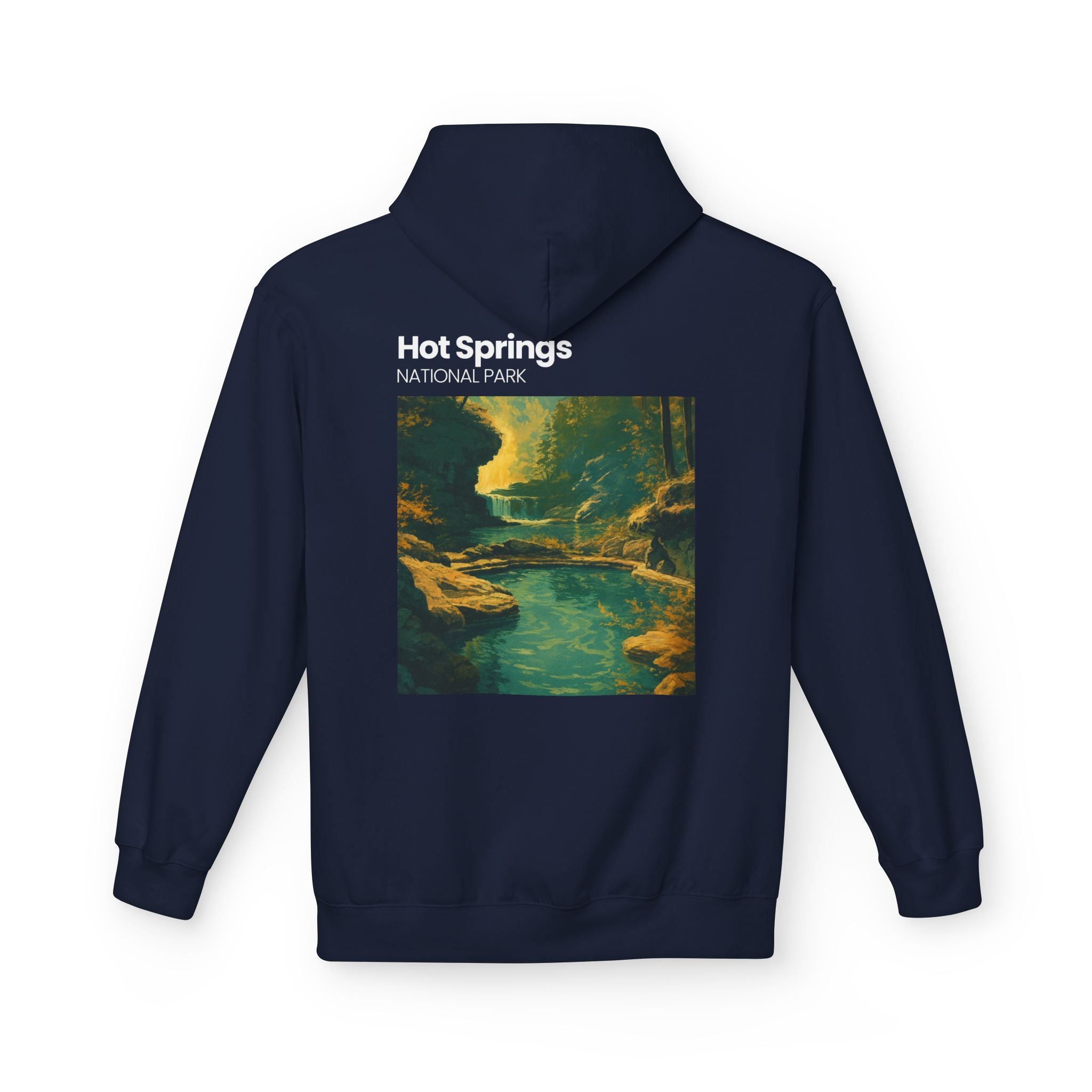 Hot Springs National Park Hoodie | Scenic Thermal Pool Illustration