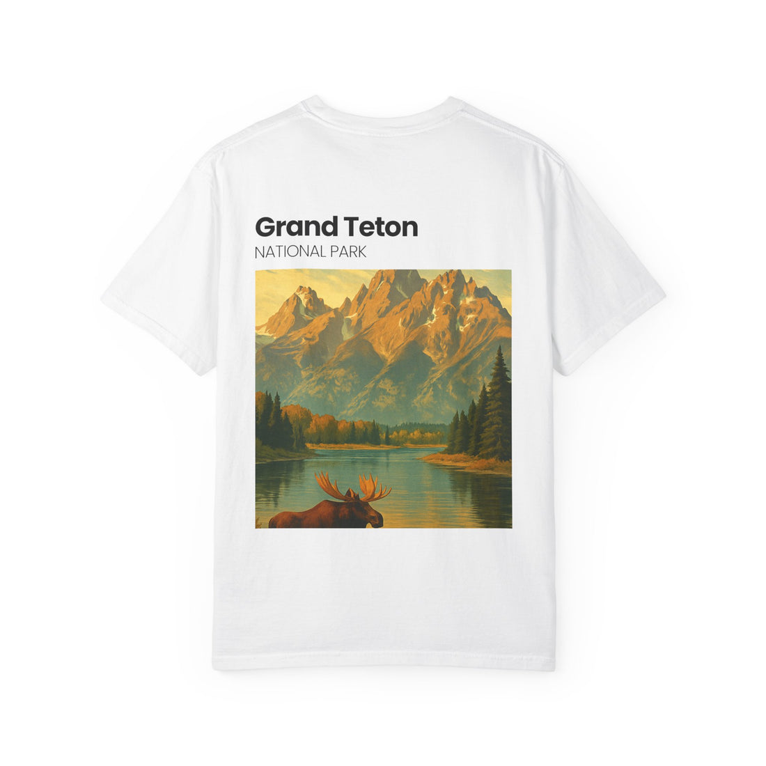 Grand Teton National Park Moose T-Shirt | Vintage Mountain Landscape